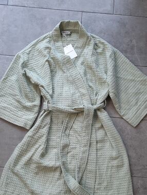 Nordstrom 100% Turkish Cotton Waffle-Knit Robe- NWT